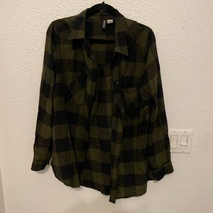 H&M Green Flannel